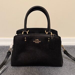 Coach Black Satchel with Gold Details